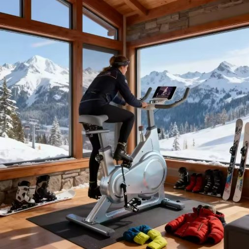 Smart Connected Indoor Cycling Bike – Large Interactive Console