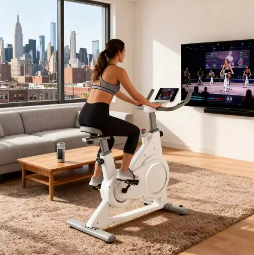 Smart Connected Indoor Cycling Bike – Large Interactive Console